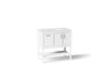 KOHLER K-33579-ASB Winnow 36" bathroom vanity cabinet with sink and quartz top, white