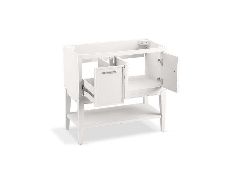 KOHLER K-33579-ASB Winnow 36" bathroom vanity cabinet with sink and quartz top, white - view 2