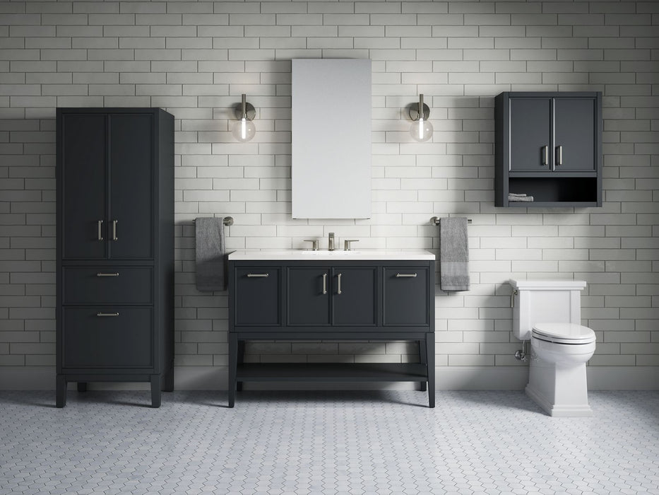 KOHLER K-33580-ASB Winnow 48" bathroom vanity cabinet with sink and quartz top, slate grey - view 4