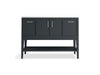 KOHLER K-33580-ASB Winnow 48" bathroom vanity cabinet with sink and quartz top, slate grey - view 5