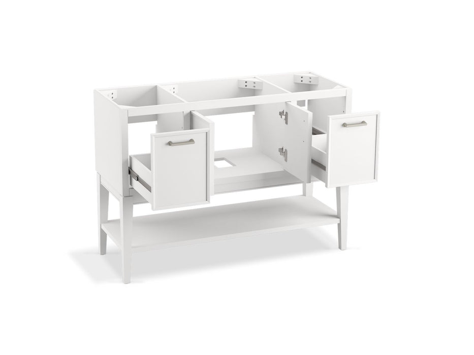 KOHLER K-33580-ASB Winnow 48" bathroom vanity cabinet with sink and quartz top, white - view 2
