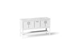 KOHLER K-33581-ASB Winnow 60" bathroom vanity cabinet with sinks and quartz top, white