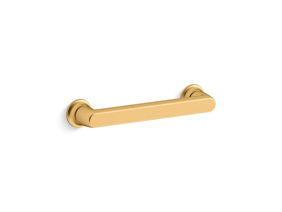 KOHLER K-33584 Winnow 4" cabinet pull, vibrant brushed moderne brass