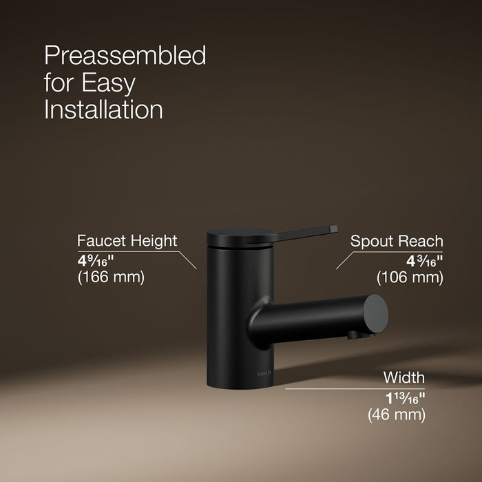 KOHLER K-33590-4 Elate Single-handle bathroom sink faucet, 1.2 gpm