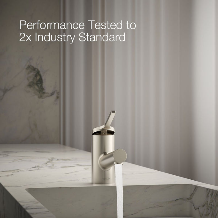 KOHLER K-33590-4K Elate Single-handle bathroom sink faucet, 1.0 gpm, vibrant brushed nickel - view 2
