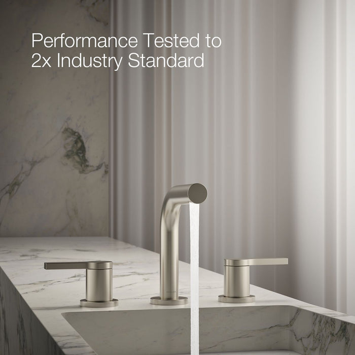 KOHLER K-33592-4N Elate Widespread Bathroom Sink Faucet, 0.5 GPM, vibrant brushed nickel - view 2