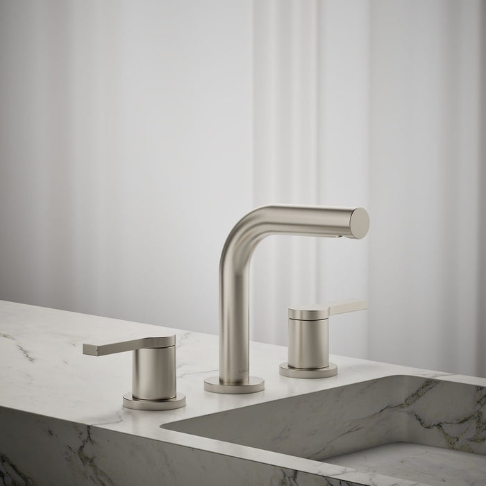 KOHLER K-33592-4N Elate Widespread Bathroom Sink Faucet, 0.5 GPM, vibrant brushed nickel - view 3