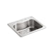 KOHLER K-3362-4 Staccato 25" x 22" x 8-5/16" top-mount single-bowl kitchen sink with 4 faucet holes, stainless steel