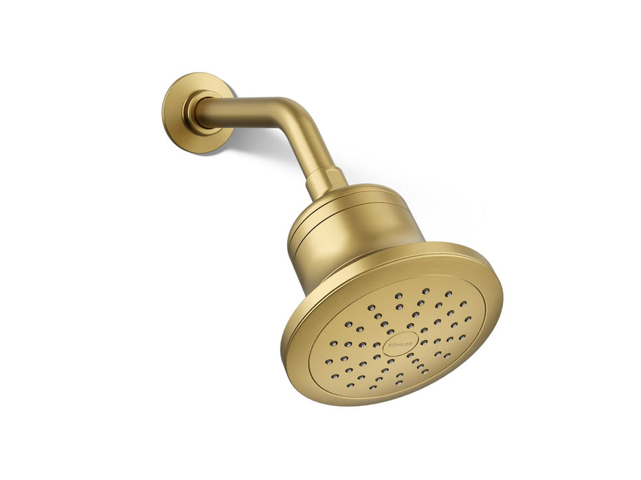 KOHLER K-33631 Cinq™ Round Single-function Filtered Showerhead, 2.5 GPM, vibrant brushed moderne brass