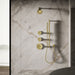 KOHLER K-33631 Cinq™ Round Single-function Filtered Showerhead, 2.5 GPM, vibrant brushed moderne brass - view 3