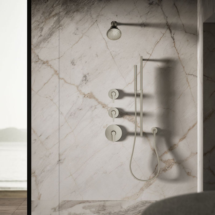 KOHLER K-33631 Cinq™ Round Single-function Filtered Showerhead, 2.5 GPM, vibrant brushed nickel - view 3