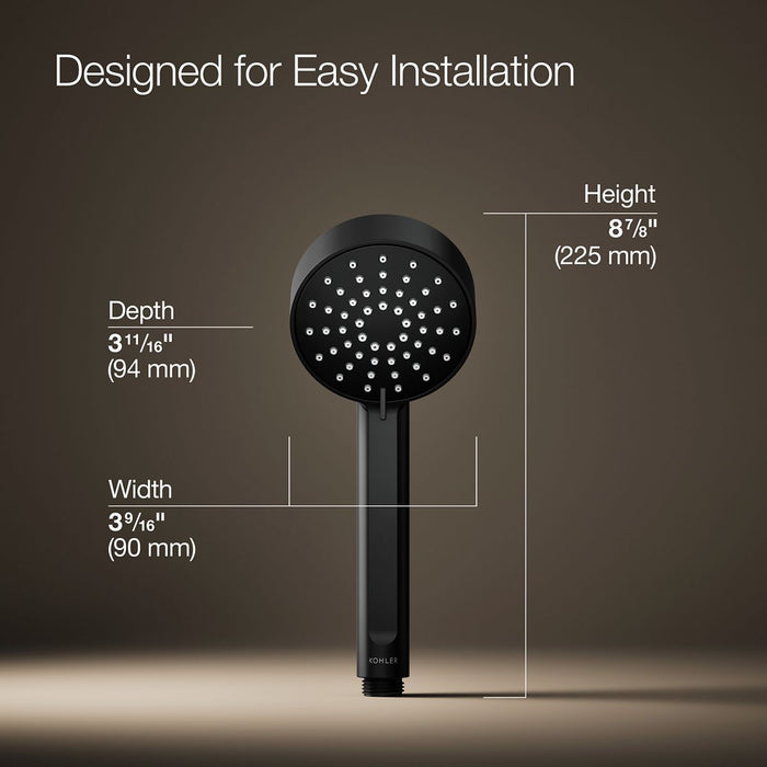 KOHLER K-33640 Elate Three-function Handshower, 1.5 GPM, matte black - view 4