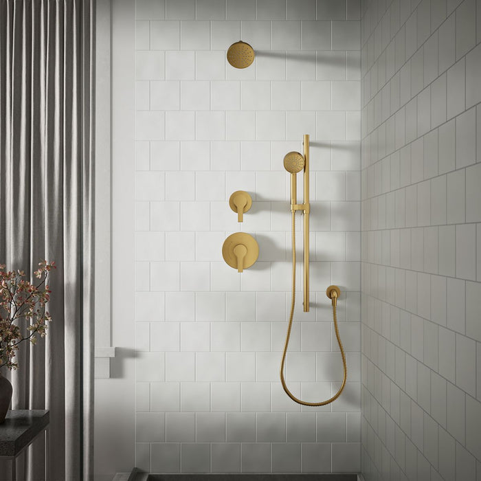KOHLER K-33641 Elate Single-function Showerhead, 1.5 GPM, vibrant brushed moderne brass - view 2