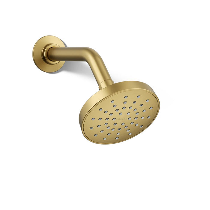 KOHLER K-33641 Elate Single-function Showerhead, 1.5 GPM, vibrant brushed moderne brass - view 3