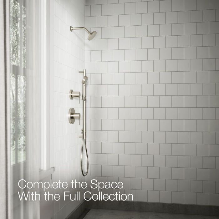 KOHLER K-33641 Elate Single-function Showerhead, 2.5 GPM, vibrant brushed nickel - view 4