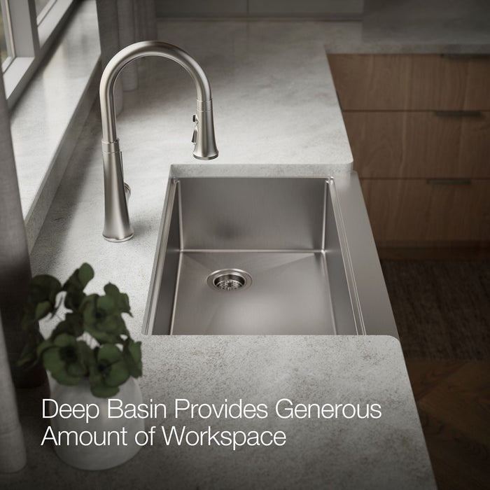 KOHLER K-33656 Strive 32-1/2" Undermount Single-bowl Farmhouse Workstation Kitchen Sink, stainless steel - view 5