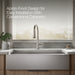 KOHLER K-33657 Strive 35-1/2" Undermount Single-bowl Farmhouse Workstation Kitchen Sink, stainless steel - view 5