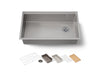 KOHLER K-33662 Strive 32" Undermount Single-bowl Workstation Kitchen Sink, stainless steel