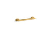 KOHLER K-33676 Belay™ 12" Grab Bar, vibrant brushed moderne brass