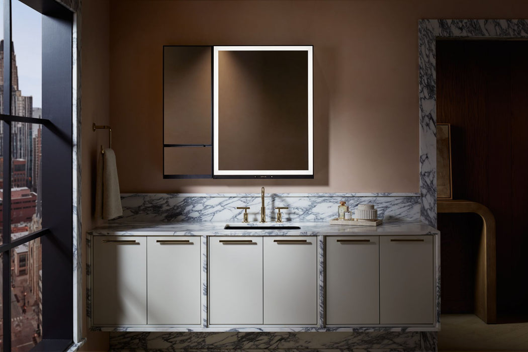 KOHLER K-33690-R Collage 24" x 32" lighted framed medicine cabinet, right-hinged