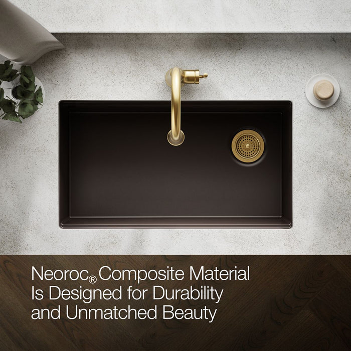 KOHLER K-33710 Billings™ 32-1/2" Undermount Single-bowl Kitchen Sink, matte brown - view 4