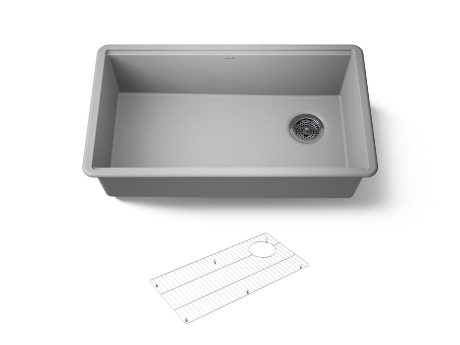 KOHLER K-33710 Billings™ 32-1/2" Undermount Single-bowl Kitchen Sink, matte grey