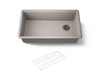 KOHLER K-33710 Billings™ 32-1/2" Undermount Single-bowl Kitchen Sink, matte taupe