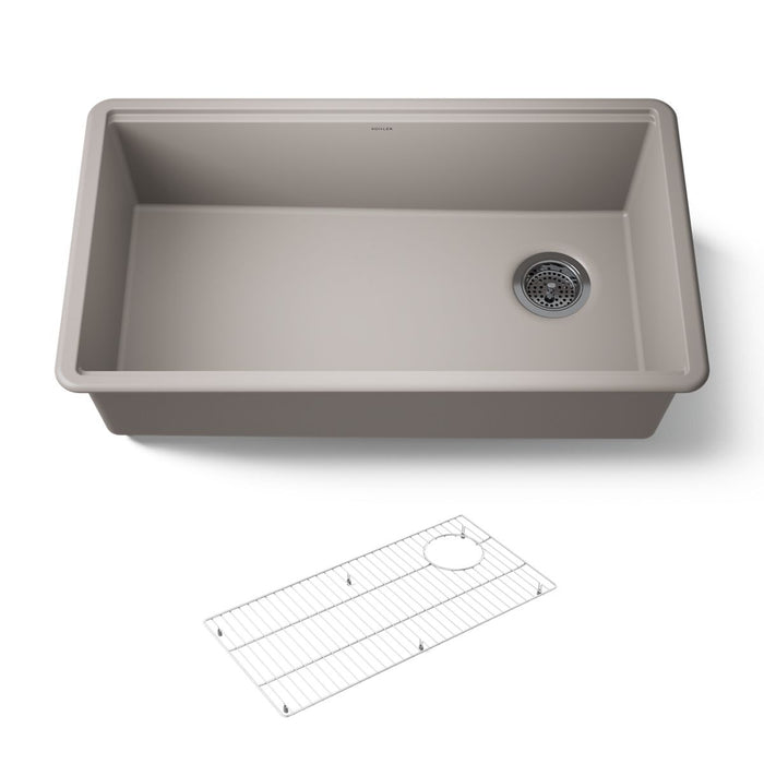 KOHLER K-33710 Billings™ 32-1/2" Undermount Single-bowl Kitchen Sink, matte taupe - view 5