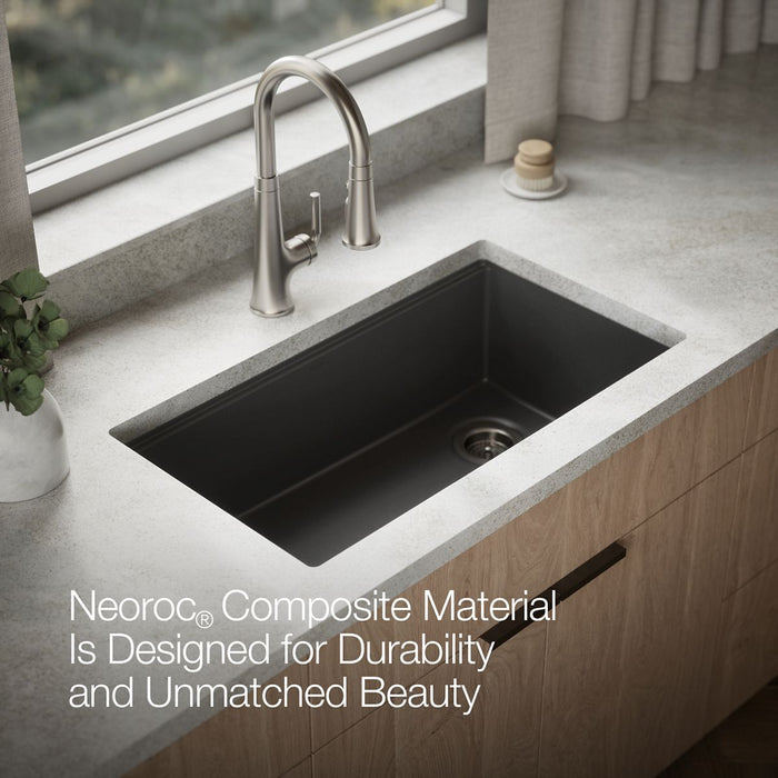 KOHLER K-33710 Billings™ 32-1/2" Undermount Single-bowl Workstation Kitchen Sink