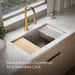KOHLER K-33710 Billings™ 32-1/2" Undermount Single-bowl Workstation Kitchen Sink, matte taupe - view 3