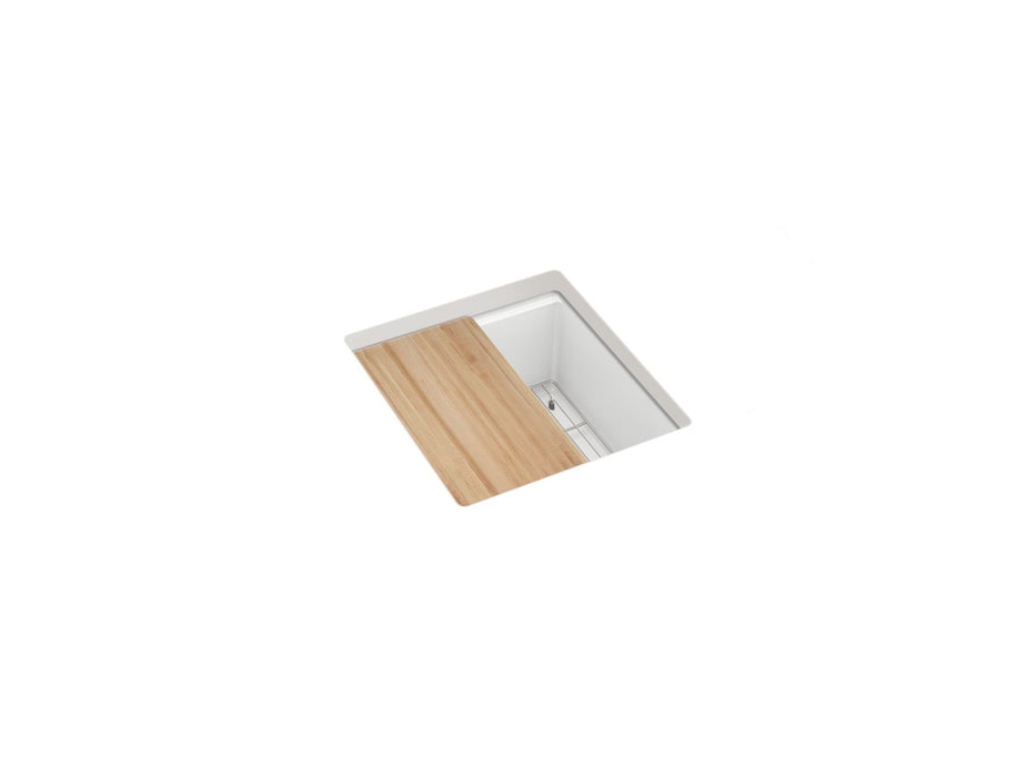 KOHLER K-33711 Billings™ 18" Undermount Bar Sink with Accessories, matte white - view 2