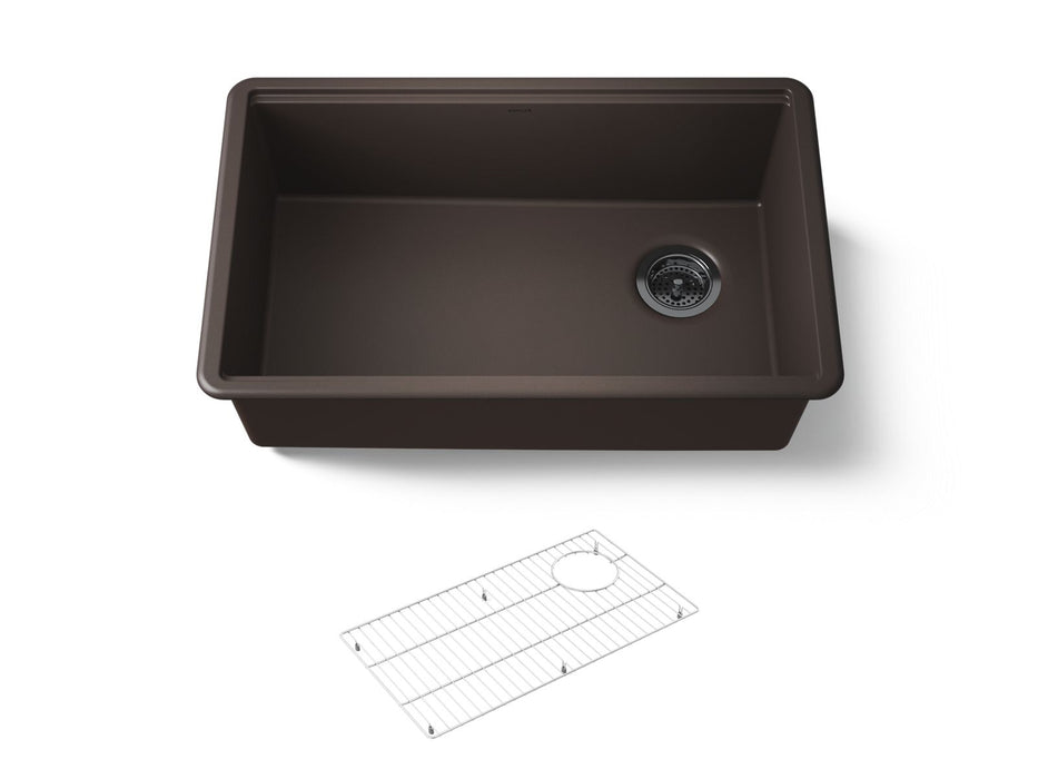 KOHLER K-33712 Billings™ 29" Undermount Single-bowl Kitchen Sink, matte brown