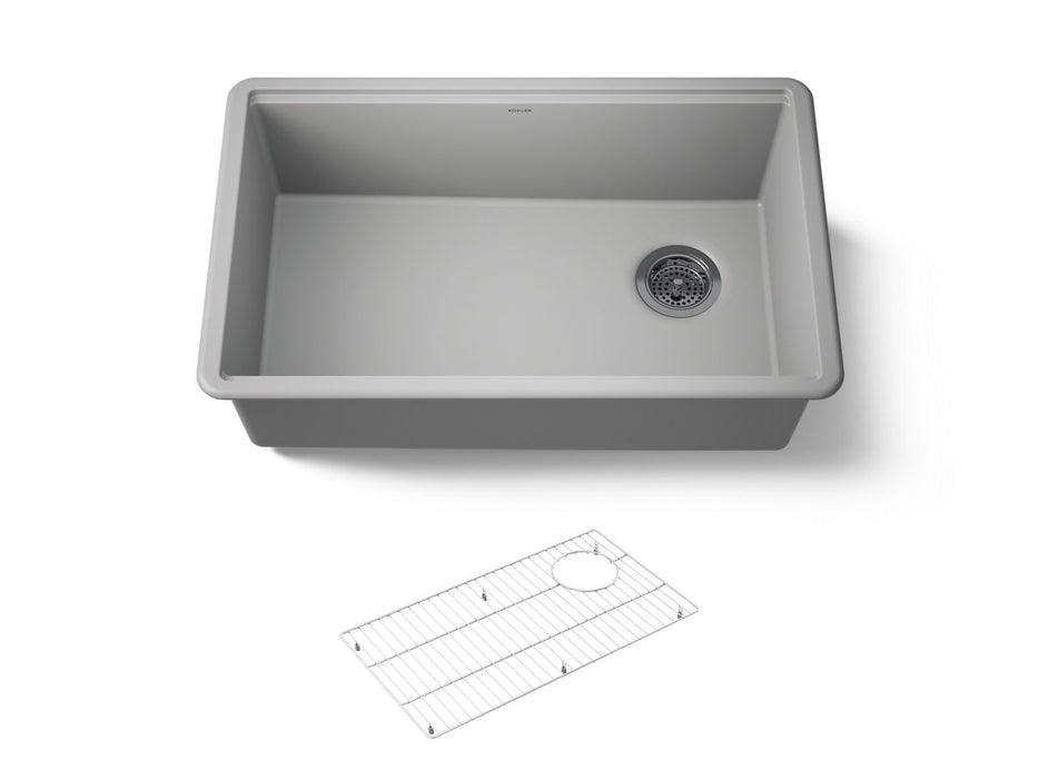 KOHLER K-33712 Billings™ 29" Undermount Single-bowl Kitchen Sink, matte grey