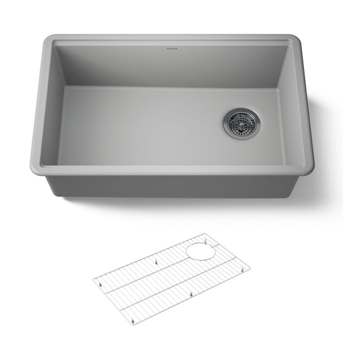 KOHLER K-33712 Billings™ 29" Undermount Single-bowl Kitchen Sink, matte grey - view 5