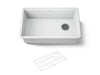 KOHLER K-33712 Billings™ 29" Undermount Single-bowl Kitchen Sink, matte white