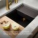 KOHLER K-33712 Billings™ 29" Undermount Single-bowl Workstation Kitchen Sink, matte black - view 5