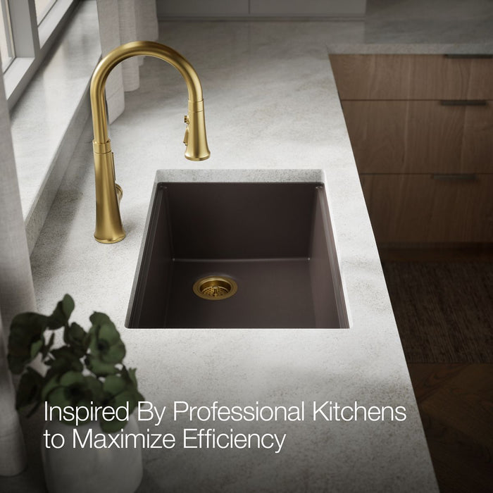 KOHLER K-33712 Billings™ 29" Undermount Single-bowl Workstation Kitchen Sink, matte brown - view 4