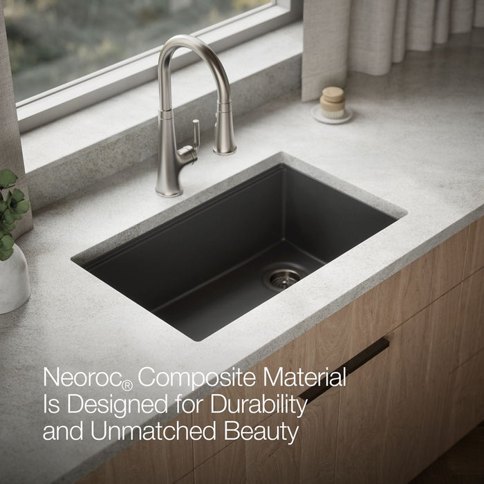 KOHLER K-33712 Billings™ 29" Undermount Single-bowl Workstation Kitchen Sink