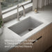 KOHLER K-33712 Billings™ 29" Undermount Single-bowl Workstation Kitchen Sink, matte grey - view 4