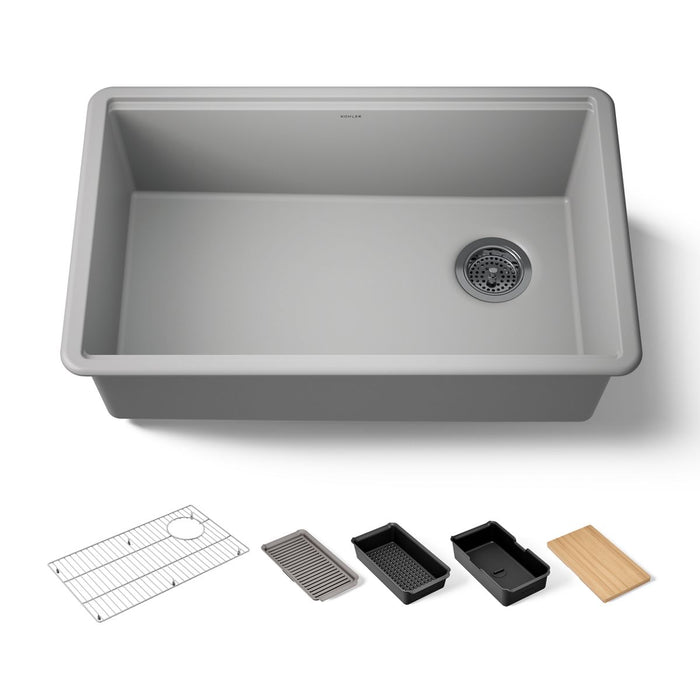 KOHLER K-33712 Billings™ 29" Undermount Single-bowl Workstation Kitchen Sink