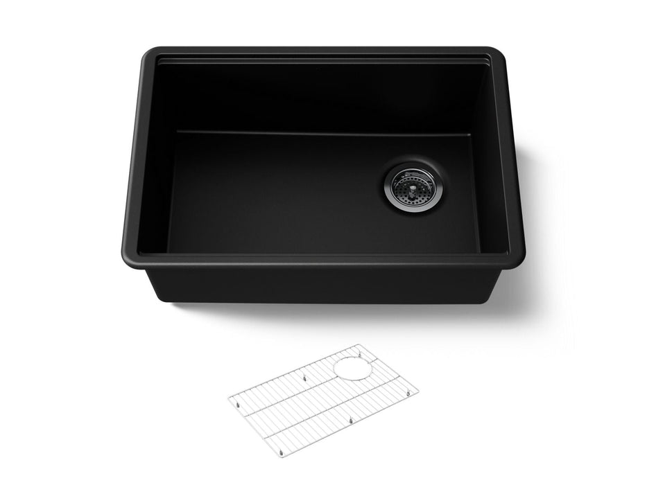KOHLER K-33713 Billings™ 27" Undermount Single-bowl Kitchen Sink, matte black