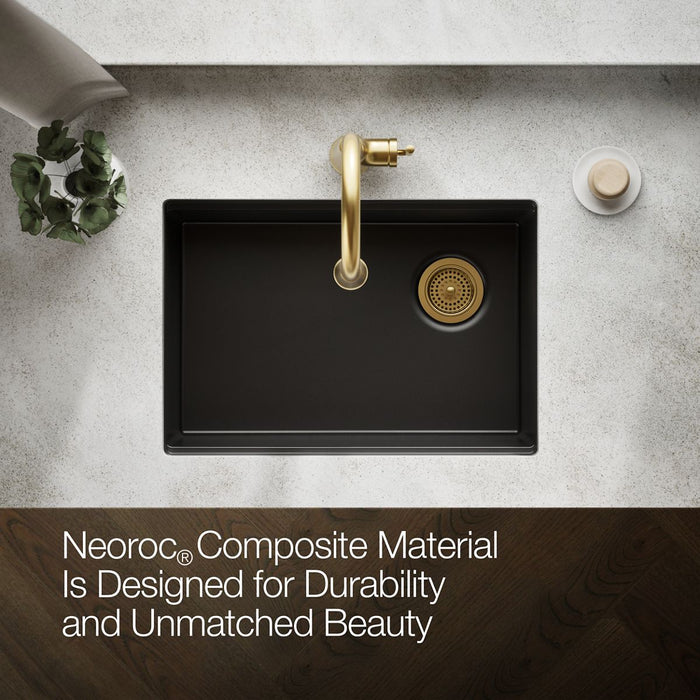 KOHLER K-33713 Billings™ 27" Undermount Single-bowl Kitchen Sink, matte black - view 4