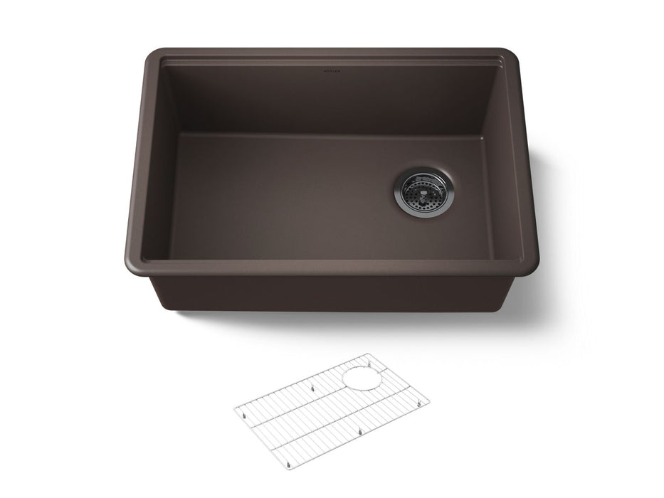 KOHLER K-33713 Billings™ 27" Undermount Single-bowl Kitchen Sink, matte brown