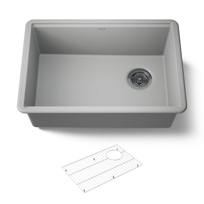 KOHLER K-33713 Billings™ 27" Undermount Single-bowl Kitchen Sink, matte grey - view 5
