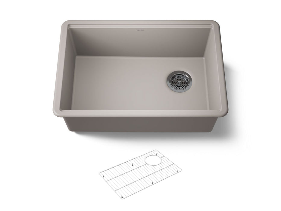 KOHLER K-33713 Billings™ 27" Undermount Single-bowl Kitchen Sink, matte taupe