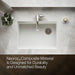 KOHLER K-33713 Billings™ 27" Undermount Single-bowl Kitchen Sink, matte white - view 4