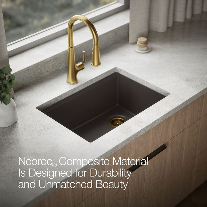 KOHLER K-33713 Billings™ 27" Undermount Single-bowl Workstation Kitchen Sink, matte brown - view 5
