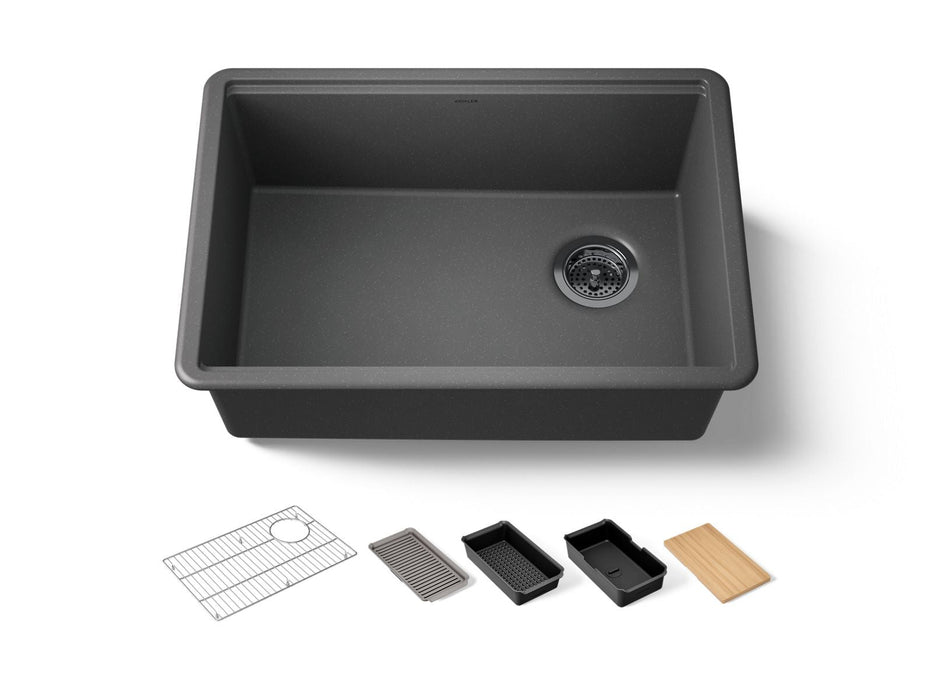 KOHLER K-33713 Billings™ 27" Undermount Single-bowl Workstation Kitchen Sink