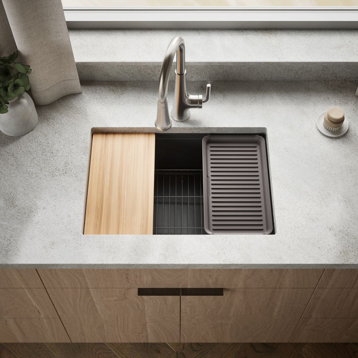 KOHLER K-33713 Billings™ 27" Undermount Single-bowl Workstation Kitchen Sink