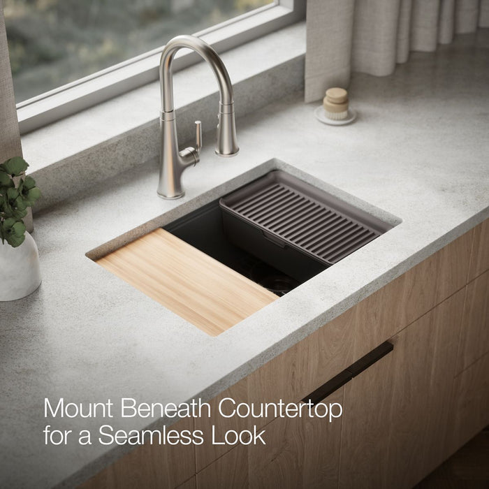 KOHLER K-33713 Billings™ 27" Undermount Single-bowl Workstation Kitchen Sink